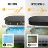 UIRWAY 10x16 FT Oval Pool Cover with Reflective Strips for