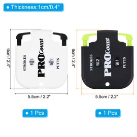PATIKIL Golf Score Counter, 2 Pack 2 Digits Scoring Keeper Mini Golf Shot Stroke Counter for Golf Game Scorekeeper Outdoor Sport Scoreboard, White+Black, Black+Green