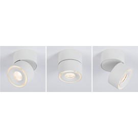 Paulmann Spircle 93373 LED Recessed Ceiling Light 78 mm Including 1 x 8.0 W Warm White Matt Surface-Mounted Aluminium Ceiling Light 3000 K