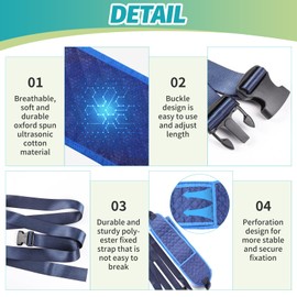 Restraints for Bed Restraint Strap for Headboard Adults, Adjustable Wheelchair Seatbelt, Anti-Fall Waist Belt, Elderly Fall Prevention Devices, Hospital Restraints Bed Straps to Secure Safety