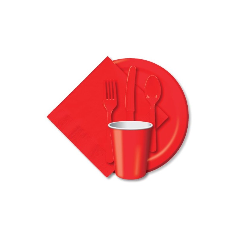 Classic Red, 8.75" Round Dinner Plate, 24 ct