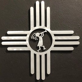 Skilwerx Zia with Kokopelli 3 Metal Wall Art Skilwerx 11 x 11 Southwestern