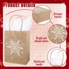 JarThenaAMCS 30Pcs Winter Kraft Paper Bags with 40 Sheets Tissue
