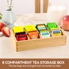 KIRIGEN Wood Tea Bag, Coffee Bag Storage Box, 8 Compartments,