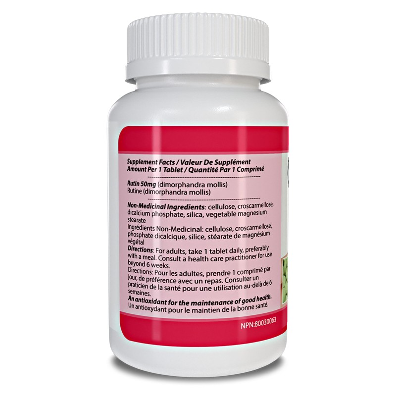 Total Natural Rutin 50mg 90 Tablets [1 Bottle], Help Absorb