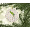 Caroline's Treasures WDK2908CO1 Ring-Necked Parakeet Christmas Ceramic Ornament, 3 in,