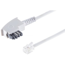 1aTTack.de TAE-N to RJ11 6/4 Telephone Cable 3.0 m 6P4C Connection Cable with International Assignment for Answering Machine Fax Modem