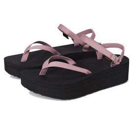 Teva Women's Flatform Sandal Slim Sport, Lilas/Black, 8
