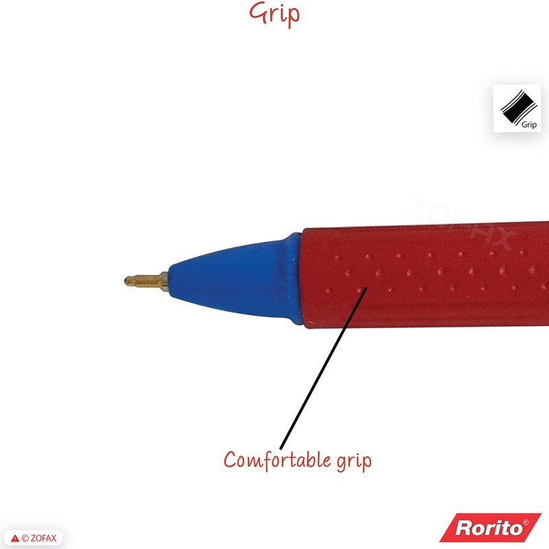 rorito 10 x 0.7mm Tip Niceo BLUE Retractable Ballpoint Pens