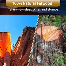 FATOK Fatwood Fire Starter Sticks for Fireplace, Fire Pit, Bonfires, Campfires, Wood Stoves, Mini Firewood Starter, 100% Natural Pine Fire Kindling (10.0, Pounds)
