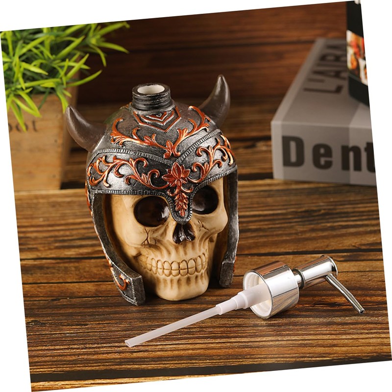 BIUDECO 300ml Refillable Skull Shape Bottle for Body Lotion Shower