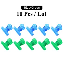 Nail Extension Nail Form Paper Holder, C Curve Nail Pinching Clips, Multi Function Tool UV/Nail Gel Acrylic Nails Pinchers Pack of 10, HJ-NAT181 (Blue and Green)