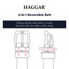 Haggar Men's Reversible Plaque Dress Belt, Black/Tan, Extra Large