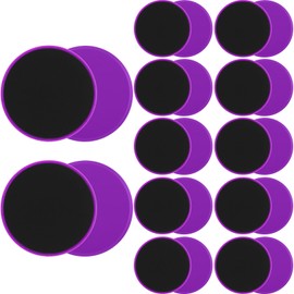Wettarn 24 Pcs Core Sliders for Training Abdominal Exercise Gliding Discs Dual Sided Training Sliders Disc Fitness Sliders Exercise Gear for Gym Floors Training Abdominal Core Strength(Purple)