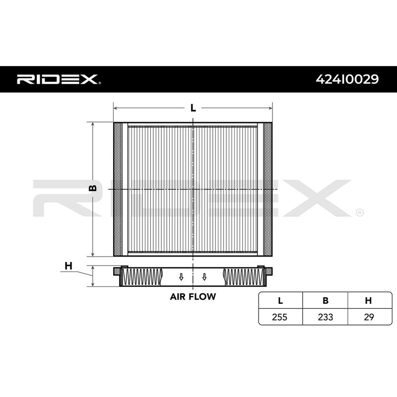 RIDEX 424I0029 Cabin Air Filter Pollen Filter