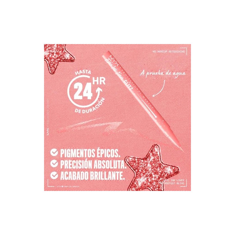 NYX Professional Makeup Epic Ink Liner Glitz, Delineador Líquido con