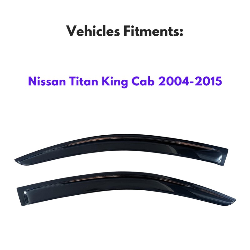 KPY Window Visor Compatible with 2004-2015 Nissan Titan King Cab,