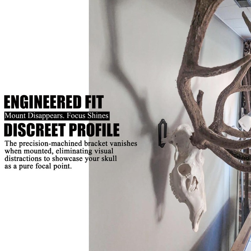 VMSIXVM European Mount Skull Hanger, Euro Mount Wall Hanger for