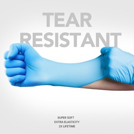 Medguy Powder-Free Nitrile Exam Gloves, 4.5 Mil, 1000 Count, Blue Food-Safe Disposable Gloves for Medical, Cooking, Cleaning (Medium)