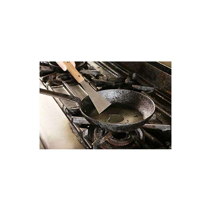 EBM Stainless Steel Wooden Handle Triangular Triangular Bevel (3.5 x