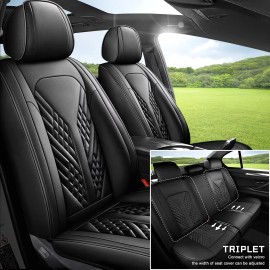 Unbranded Front&Rear Faux Leather 5-Sits Seat Covers For TOYOTA 4Runner 2003-2024 Pad Set