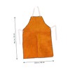 SEWACC Heat Resistant Cowhide Welding Apron Durable Work Bib for