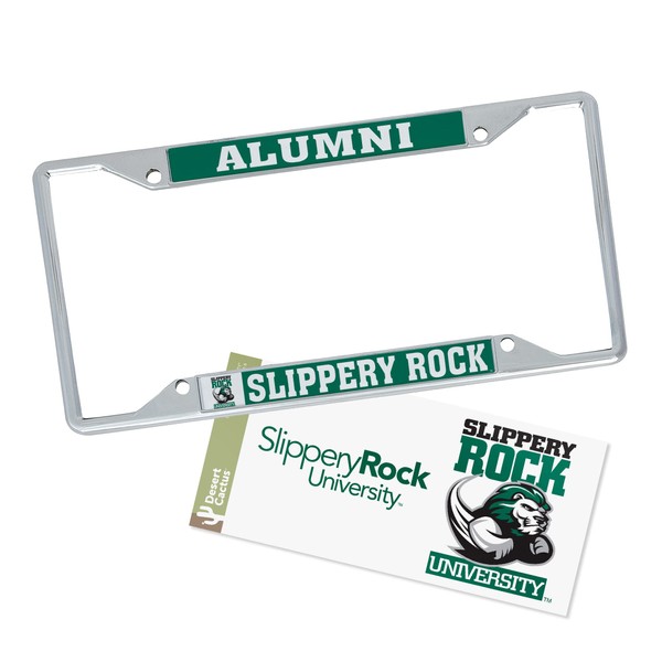 Desert Cactus Slippery Rock University Car Accessories Metal License Plate