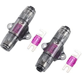 Greluma Pack of 2 100A 6-10 Gauge AWG Inline ANL MANL Fuse Holder with 2 Pieces 100A Fuse