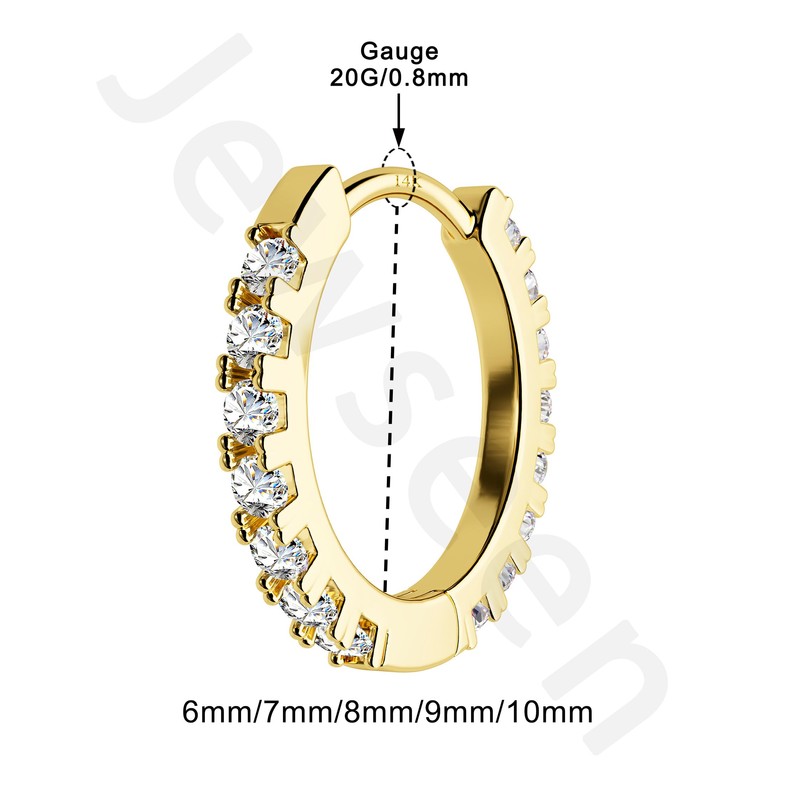 Jewseen 14K Gold Huggie Hoop Earrings 20G Tiny Hoop Earrings