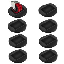 Bed Stoppers Furniture Stopper, 8 Pack Wheel Stoppers Furniture Caster Cups - Premium Solid Rubber Caster Cups Furniture Cups Fits to All Floors & Wheels of Sofas, Beds, Chairs, Prevents Scratches