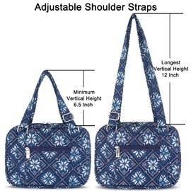 Lost Deer Bible Cover for Women with Adjustable Straps, Extra Large Study Bible Carrying Case Bag with Zip Pocket, 11.3x8.3x2.7 Inches