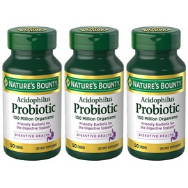 Nature's Bounty Acidophilus Probiotic , 120 Count (Pack of 3)