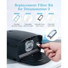 60PCS Replacement CPAP Filters for Dreamstation 2 Includes 5 Preassembled Filters+ 25 Pollen Filters+ 25 Ultra-Fine Filters, Reusable Supplies by AHIYIYI