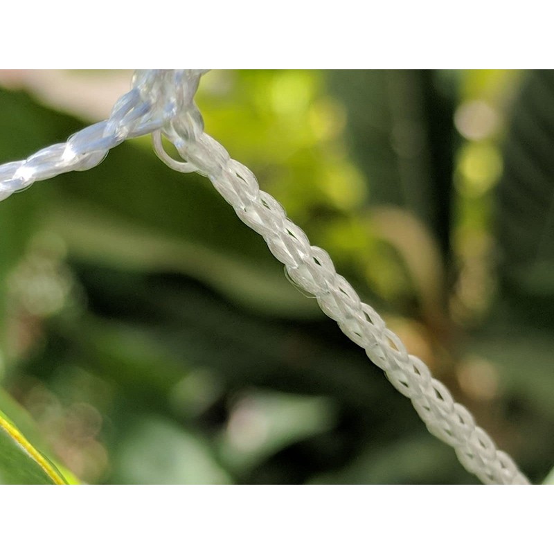 247Garden 6X200FT All-Season Trellis Netting w/ 6in Square Mesh (White,