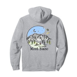 Tour Du Mont Blanc Montblanc TMB Mountain Hiking Mountaineering Pullover Hoodie, gray