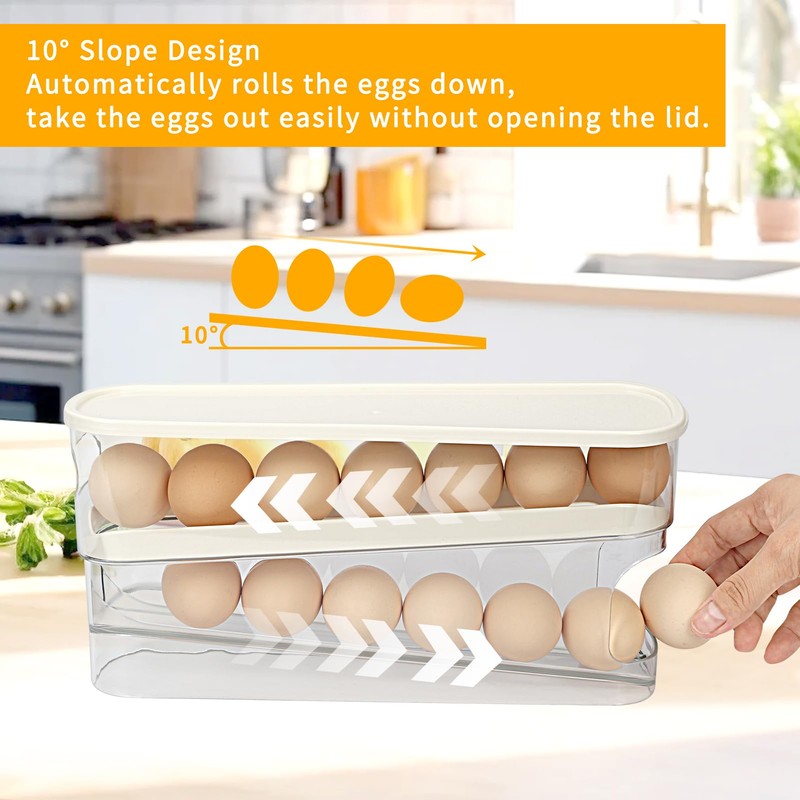 Skycase Egg Holder Fridge - Egg Holder for Fridge, Stackable
