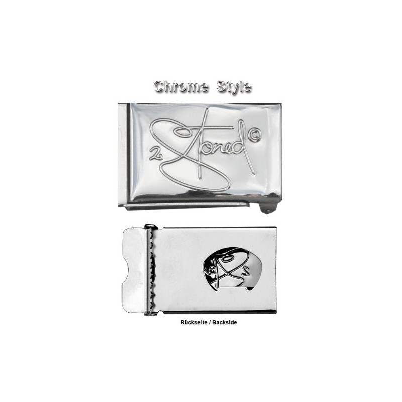 2Stoned Unisex Fabric Belt with Chrome Buckle Including Bottle Opener