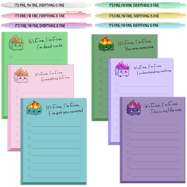 24Pcs Dumpster Fire Sticky Notes with Funny Pens Sarcastic Memo Fun Notepads Coworkers Teacher Nurse Women Adults Friends Boss Hilarious Office Supplies Novelty Humor Employee Appreciation Gifts