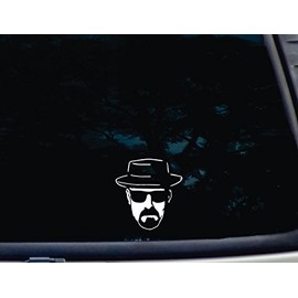 Heisenberg - 3 7/8" x 4" die Cut Vinyl Decal for Window, car, Truck, Tool Box, Laptop, MacBook virtually Any Hard, Smooth Surface