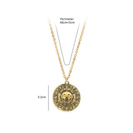 KSBBHDS 1 Piece Boys Necklace, Classic Pendant Pirate Accessories Skull Necklace, Alloy Necklace for Men, Fashion Necklace, Vintage Necklace, Zinc