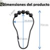 Ganchos de Cortinas para Baño de Doble Gancho Deslizable,3.6cm×7.5cm ，30pcs