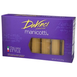 DaVinci Signature, Cannelloni-Manicotti Pasta, 8 Ounce Resealable Bags (Pack of 12)
