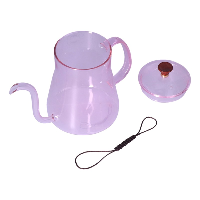 Coffee Kettle Glass Coffee Pot 600ML Coffee Drip Kettle Long