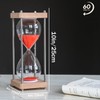 Large 60 Minute Hourglass, with Transparent Glass & Natural Oak