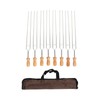 8 Pcs Stainless Steel Barbecue Fork Roasting Stick with Temperature