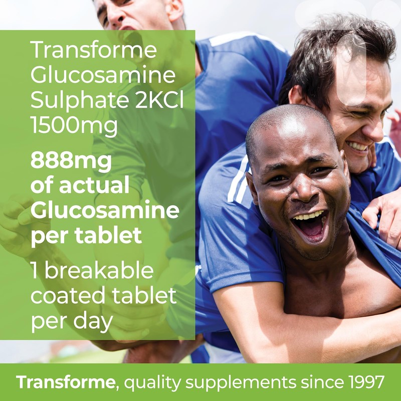 Glucosamine Sulphate 2KCl 1500mg 365 Tablets, 1 Year Supply, Vegan