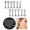 Studs - 6 Pairs 16G G23 Titanium Piercing Internally Threaded