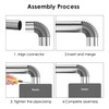 Ranein 4" OD Stainless Steel Vent Pipe Kit, includes 3"