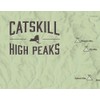 Catskill High Peaks Map 11x14 Print (Sage | Walnut Frame)