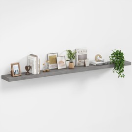 Fun Memories 72 Inch Fireplace Mantel Shelf, USA-Sourced Rustic Elm Wood Floating Shelves Wall Mounted, Wall Shelves with Invisible Bracket, Natural